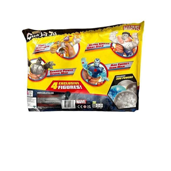 Goo Jit Zu Mega Battle Pack Rare Marvel Gray Hulk Shadow Spider Man Thanks - Picture 2 of 3